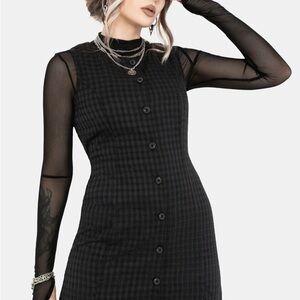 Ziggy Check Button Up Mini Dress